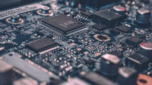 close up of a circuit board